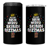 Funny Christmas Six Seven Meme 4 in 1 Can Cooler Tumbler 67 No Cap Bruh Merry Skibidi Rizzmas 2025 - Wonder Print Shop