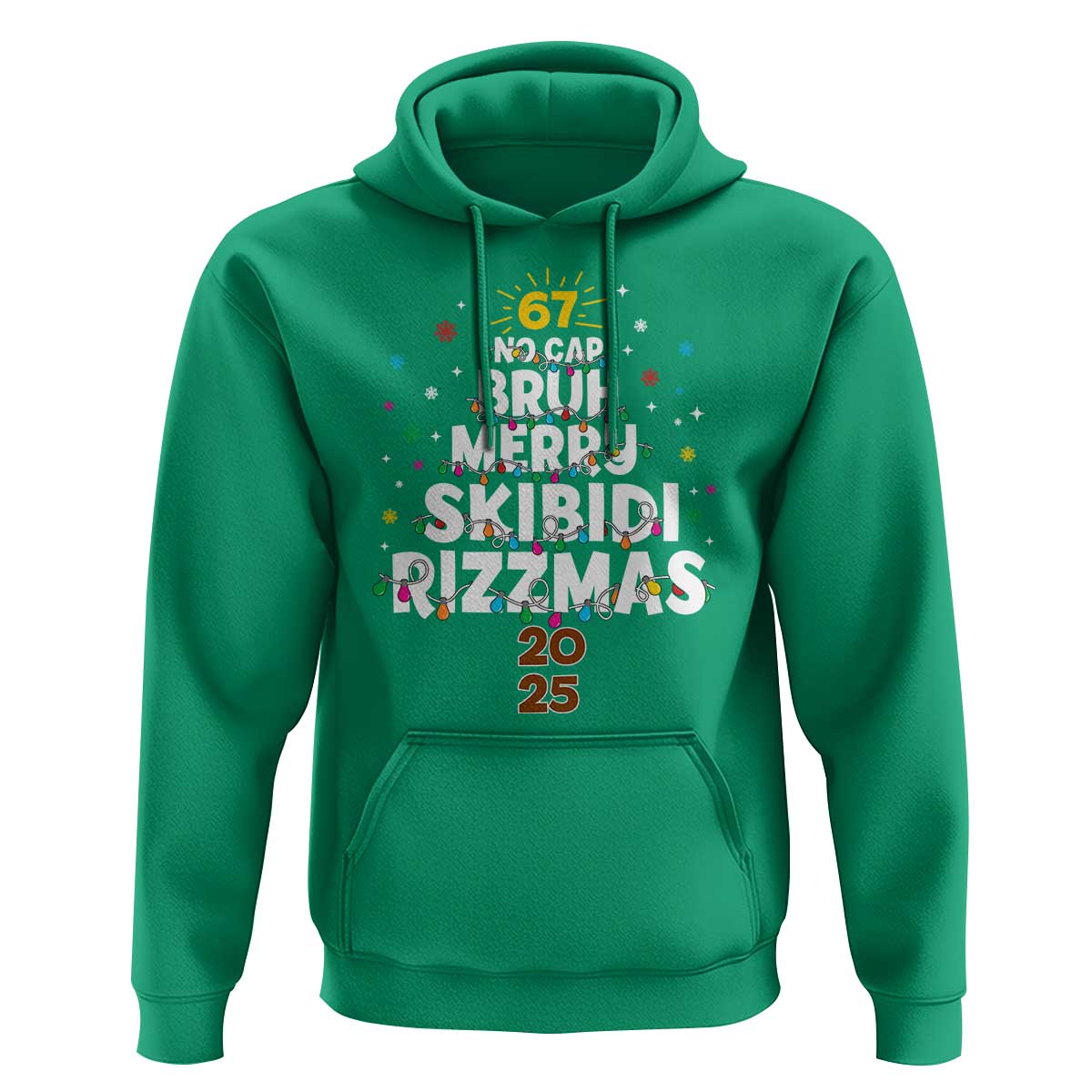 Funny Christmas Six Seven Meme Hoodie 67 No Cap Bruh Merry Skibidi Rizzmas 2025 - Wonder Print Shop