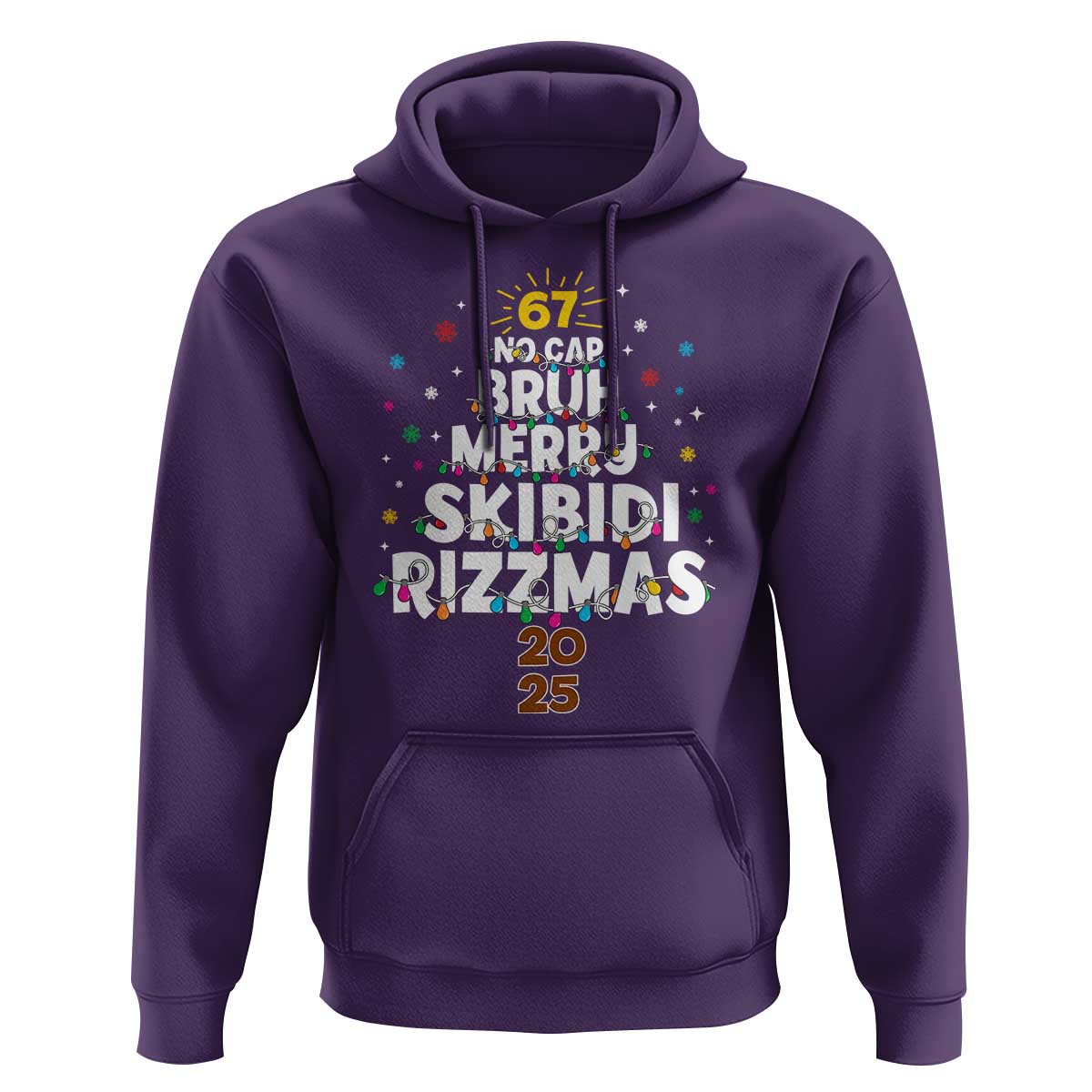 Funny Christmas Six Seven Meme Hoodie 67 No Cap Bruh Merry Skibidi Rizzmas 2025 - Wonder Print Shop