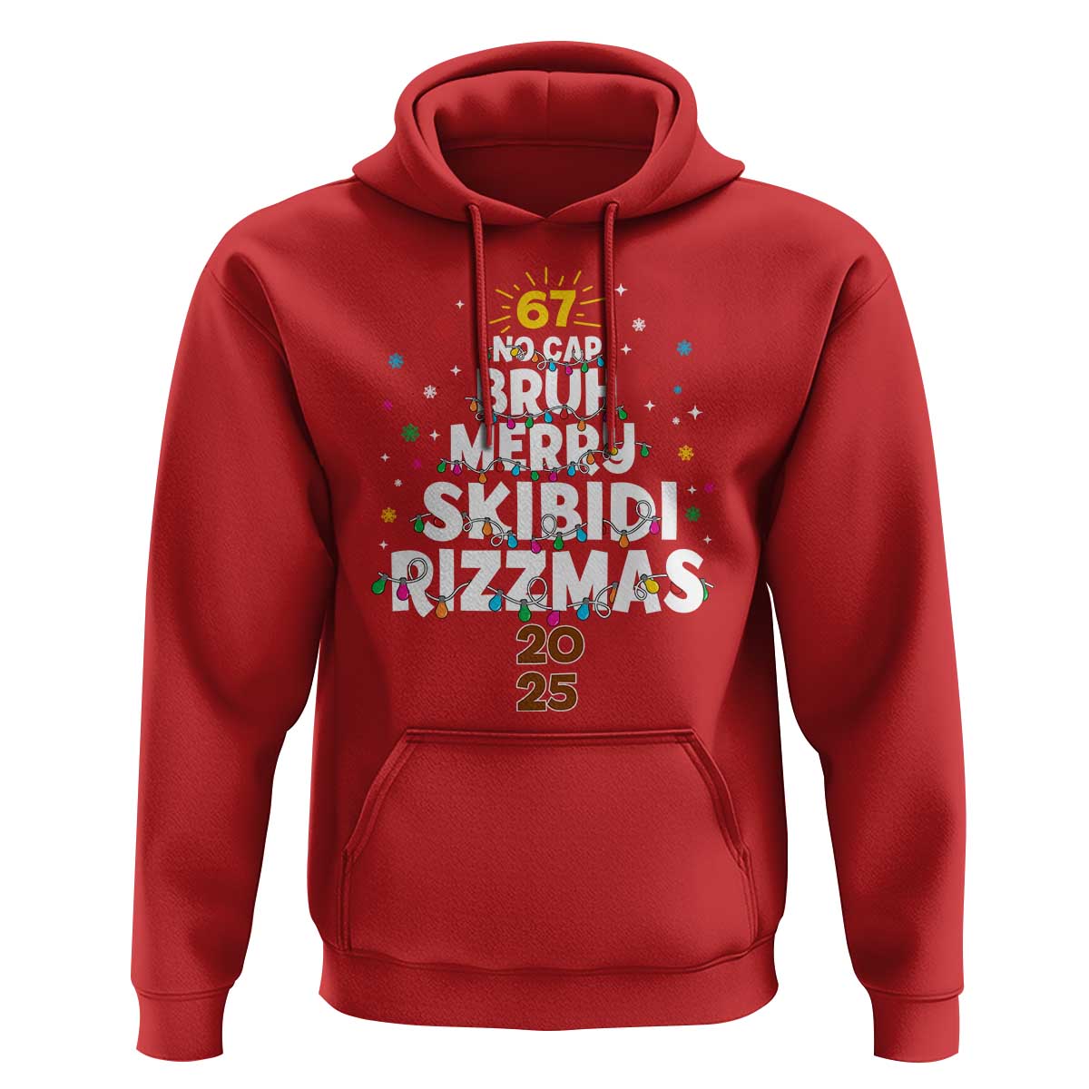 Funny Christmas Six Seven Meme Hoodie 67 No Cap Bruh Merry Skibidi Rizzmas 2025 - Wonder Print Shop