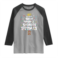 Funny Christmas Six Seven Meme Raglan Shirt 67 No Cap Bruh Merry Skibidi Rizzmas 2025 - Wonder Print Shop