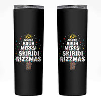 Funny Christmas Six Seven Meme Skinny Tumbler 67 No Cap Bruh Merry Skibidi Rizzmas 2025 - Wonder Print Shop