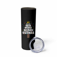 Funny Christmas Six Seven Meme Skinny Tumbler 67 No Cap Bruh Merry Skibidi Rizzmas 2025 - Wonder Print Shop