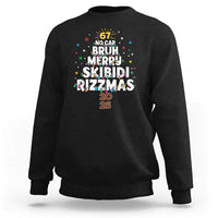 Funny Christmas Six Seven Meme Sweatshirt 67 No Cap Bruh Merry Skibidi Rizzmas 2025 - Wonder Print Shop