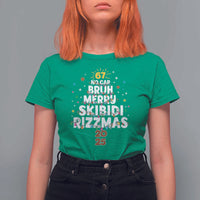 Funny Christmas Six Seven Meme T Shirt For Women 67 No Cap Bruh Merry Skibidi Rizzmas 2025 - Wonder Print Shop