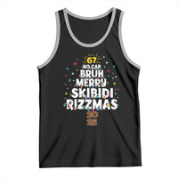 Funny Christmas Six Seven Meme Tank Top 67 No Cap Bruh Merry Skibidi Rizzmas 2025 - Wonder Print Shop