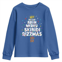 Funny Christmas Six Seven Meme Youth Sweatshirt 67 No Cap Bruh Merry Skibidi Rizzmas 2025 - Wonder Print Shop