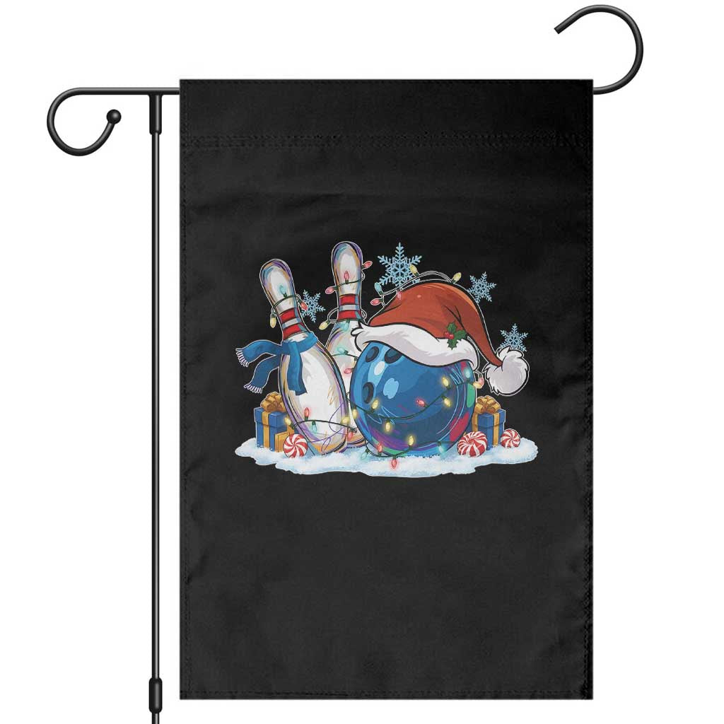 Funny Christmas Bowling Santa Hat Xmas Bowler Garden Flag - Wonder Print Shop