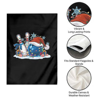 Funny Christmas Bowling Santa Hat Xmas Bowler Garden Flag - Wonder Print Shop