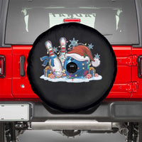 Funny Christmas Bowling Santa Hat Xmas Bowler Spare Tire Cover - Wonder Print Shop