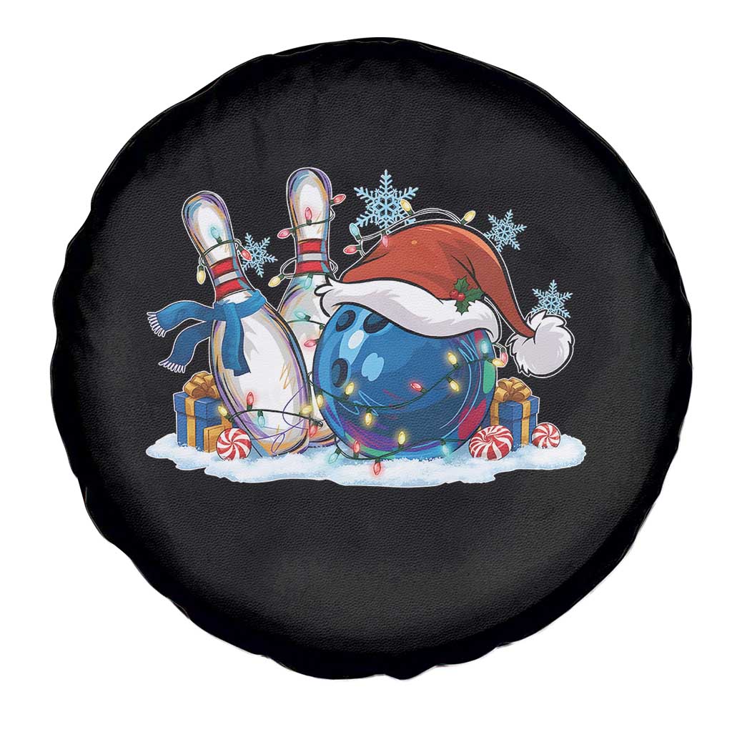 Funny Christmas Bowling Santa Hat Xmas Bowler Spare Tire Cover - Wonder Print Shop