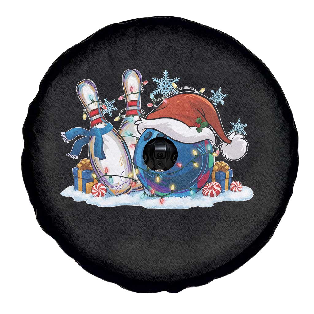Funny Christmas Bowling Santa Hat Xmas Bowler Spare Tire Cover - Wonder Print Shop