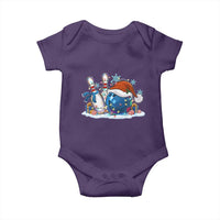 Funny Christmas Bowling Santa Hat Xmas Bowler Baby Onesie - Wonder Print Shop