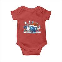 Funny Christmas Bowling Santa Hat Xmas Bowler Baby Onesie - Wonder Print Shop