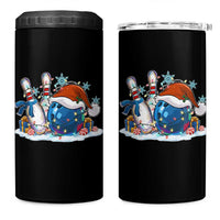 Funny Christmas Bowling Santa Hat Xmas Bowler 4 in 1 Can Cooler Tumbler - Wonder Print Shop