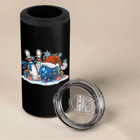 Funny Christmas Bowling Santa Hat Xmas Bowler 4 in 1 Can Cooler Tumbler - Wonder Print Shop