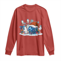 Funny Christmas Bowling Santa Hat Xmas Bowler Long Sleeve Shirt - Wonder Print Shop