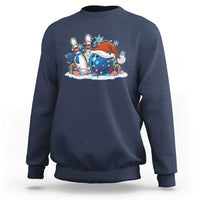 Funny Christmas Bowling Santa Hat Xmas Bowler Sweatshirt - Wonder Print Shop