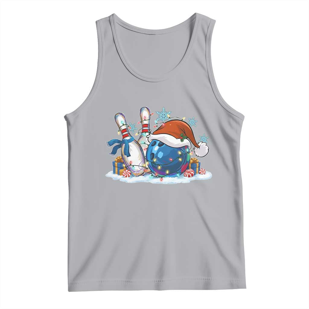 Funny Christmas Bowling Santa Hat Xmas Bowler Tank Top - Wonder Print Shop