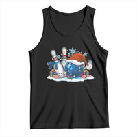 Funny Christmas Bowling Santa Hat Xmas Bowler Tank Top - Wonder Print Shop