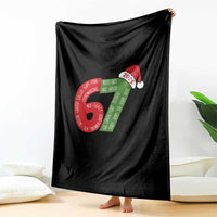 Funny 67 Christmas Throw Blanket Rizz Aura Farming Bussin Six Seven Meme Gen Alpha - Wonder Print Shop