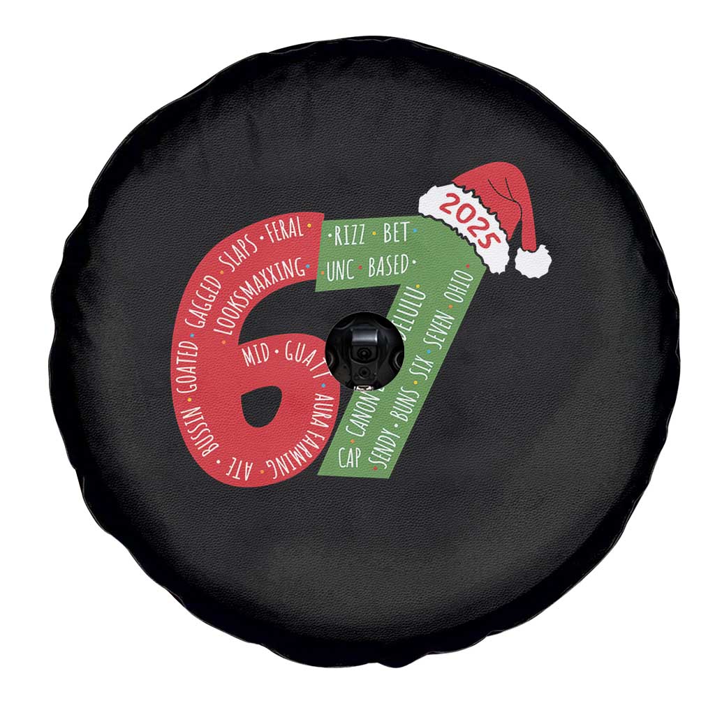 Funny 67 Christmas Spare Tire Cover Rizz Aura Farming Bussin Six Seven Meme Gen Alpha - Wonder Print Shop