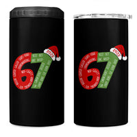 Funny 67 Christmas 4 in 1 Can Cooler Tumbler Rizz Aura Farming Bussin Six Seven Meme Gen Alpha - Wonder Print Shop