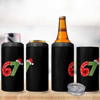 Funny 67 Christmas 4 in 1 Can Cooler Tumbler Rizz Aura Farming Bussin Six Seven Meme Gen Alpha - Wonder Print Shop