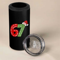 Funny 67 Christmas 4 in 1 Can Cooler Tumbler Rizz Aura Farming Bussin Six Seven Meme Gen Alpha - Wonder Print Shop