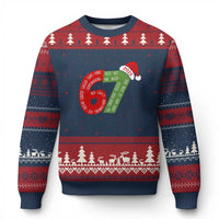 Funny 67 Xmas Ugly Christmas Sweater Rizz Aura Farming Bussin Six Seven Meme Gen Alpha - Wonder Print Shop