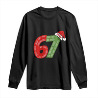 Funny 67 Christmas Long Sleeve Shirt Rizz Aura Farming Bussin Six Seven Meme Gen Alpha - Wonder Print Shop