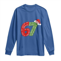 Funny 67 Christmas Long Sleeve Shirt Rizz Aura Farming Bussin Six Seven Meme Gen Alpha - Wonder Print Shop