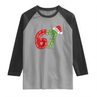 Funny 67 Christmas Raglan Shirt Rizz Aura Farming Bussin Six Seven Meme Gen Alpha - Wonder Print Shop