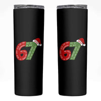 Funny 67 Christmas Skinny Tumbler Rizz Aura Farming Bussin Six Seven Meme Gen Alpha - Wonder Print Shop