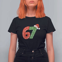 Funny 67 Christmas T Shirt For Women Rizz Aura Farming Bussin Six Seven Meme Gen Alpha - Wonder Print Shop