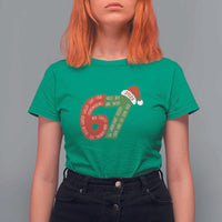Funny 67 Christmas T Shirt For Women Rizz Aura Farming Bussin Six Seven Meme Gen Alpha - Wonder Print Shop
