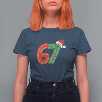 Funny 67 Christmas T Shirt For Women Rizz Aura Farming Bussin Six Seven Meme Gen Alpha - Wonder Print Shop