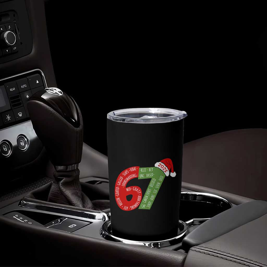 Funny 67 Christmas Tumbler Cup Rizz Aura Farming Bussin Six Seven Meme Gen Alpha - Wonder Print Shop