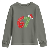 Funny 67 Christmas Youth Sweatshirt Rizz Aura Farming Bussin Six Seven Meme Gen Alpha - Wonder Print Shop