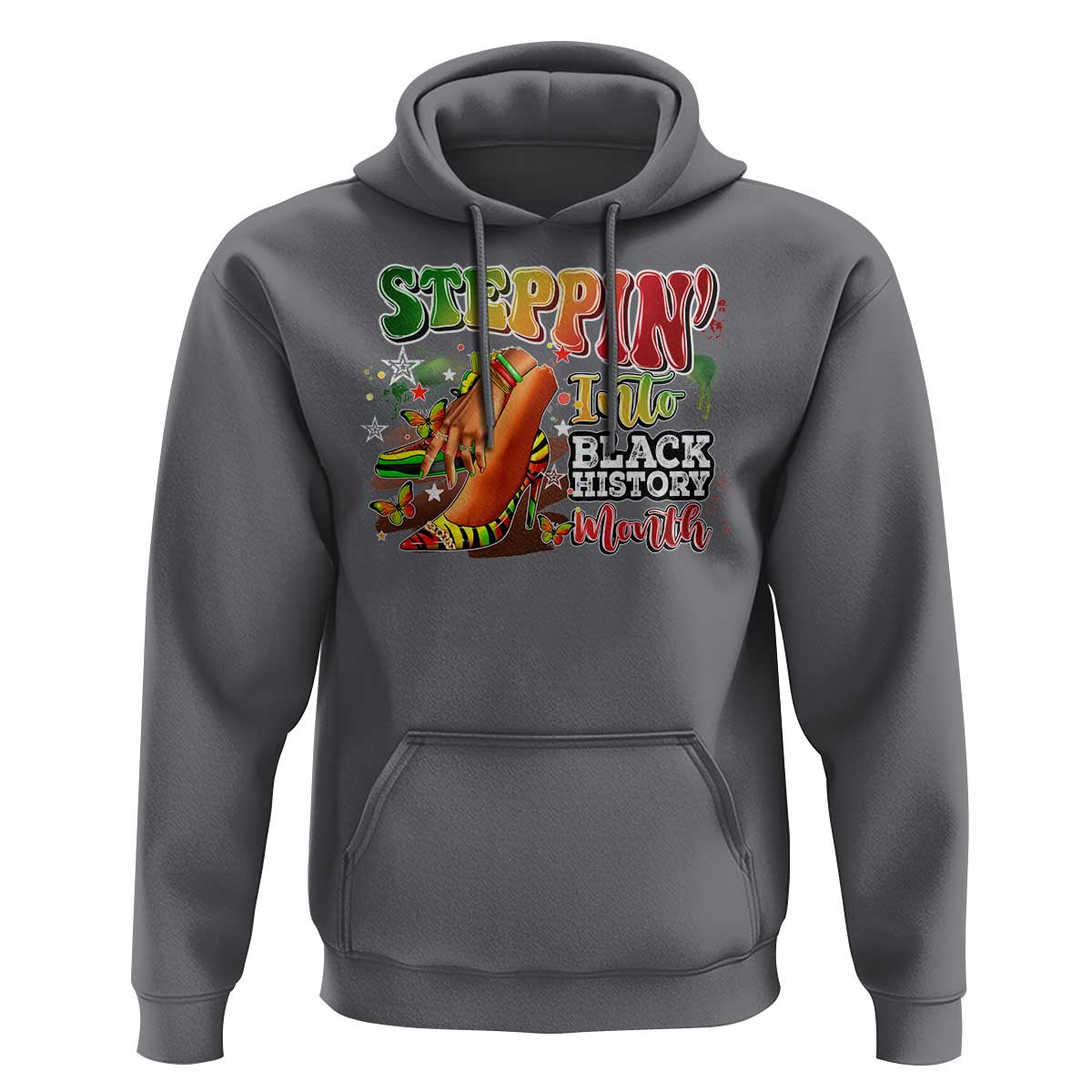 Steppin' Into Black History Month Hoodie African American Month Proud Melanin