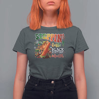 Steppin' Into Black History Month T Shirt For Women African American Month Proud Melanin