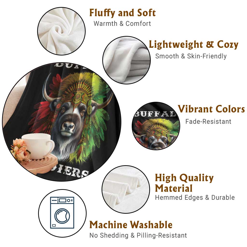 Buffalo Soldiers Throw Blanket African American Heros Black History Month - Wonder Print Shop