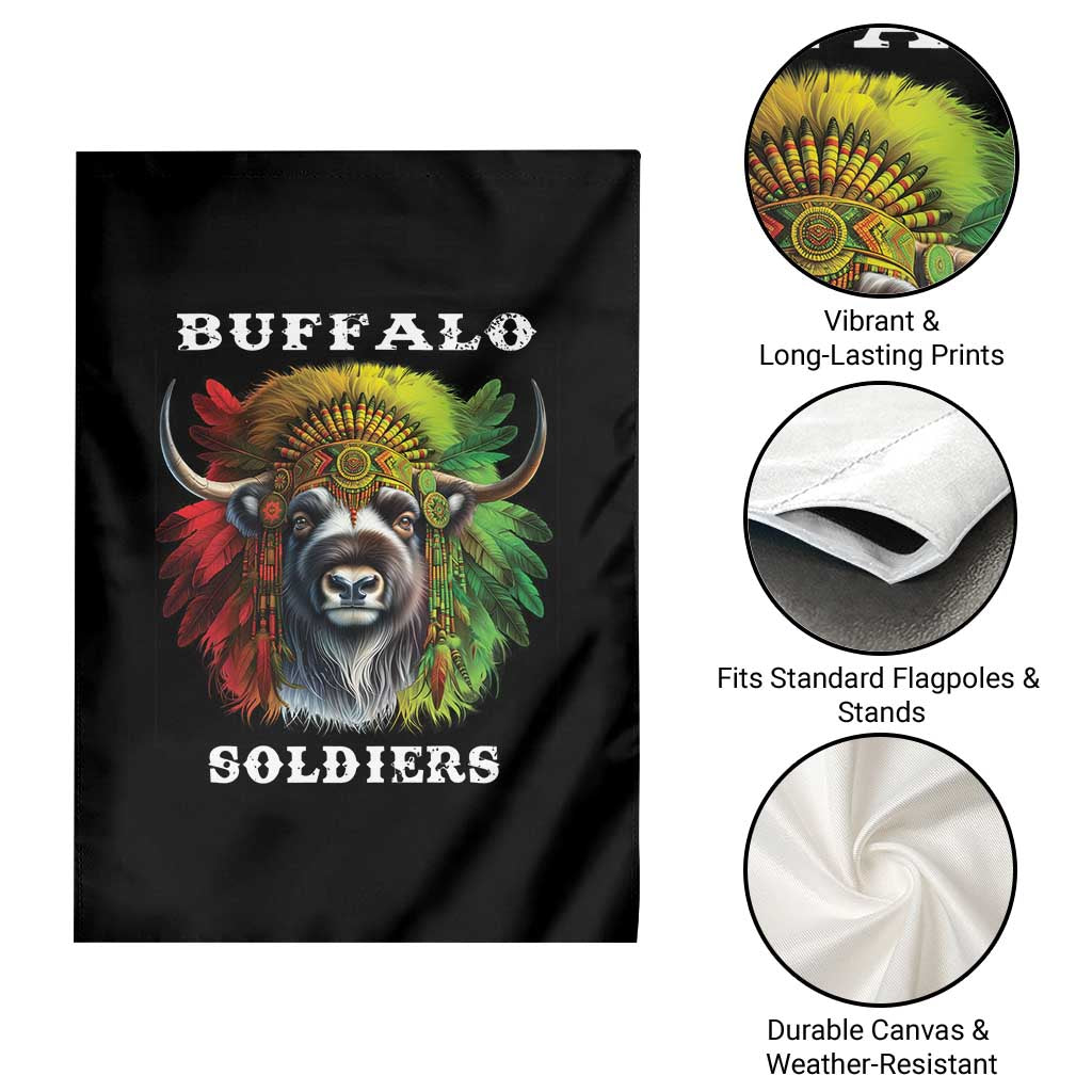 Buffalo Soldiers Garden Flag African American Heros Black History Month - Wonder Print Shop
