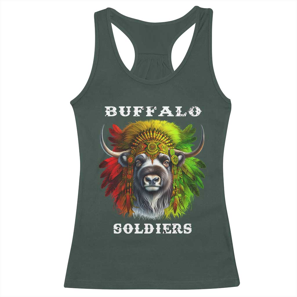 Buffalo Soldiers Racerback Tank Top African American Heros Black History Month