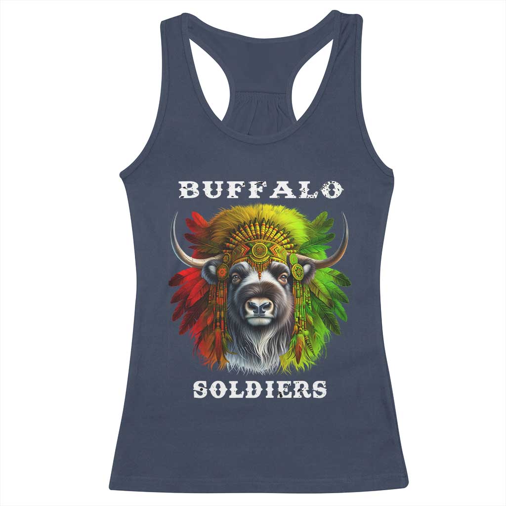 Buffalo Soldiers Racerback Tank Top African American Heros Black History Month