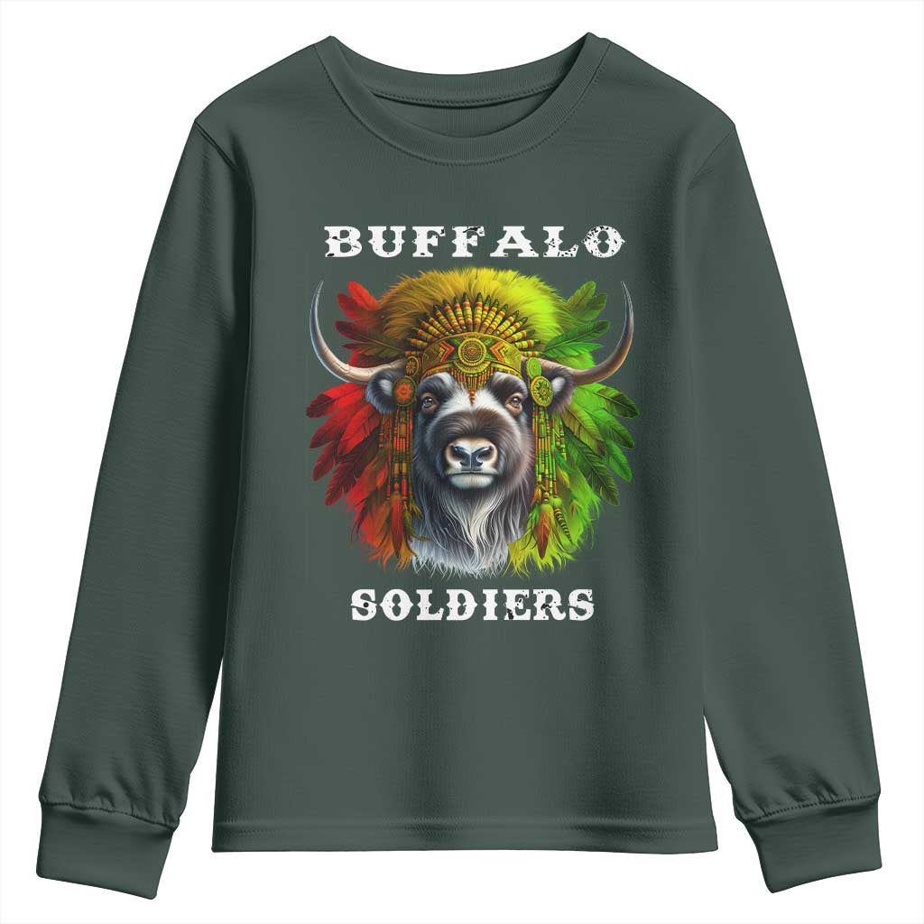 Buffalo Soldiers Youth Sweatshirt African American Heros Black History Month