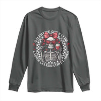 Funny Galentine's Day Long Sleeve Shirt Galentine Girls Club Ladies Celebrating Ladies Skeleton