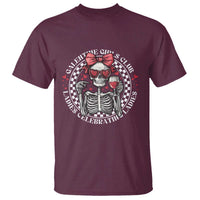 Funny Galentine's Day T Shirt Galentine Girls Club Ladies Celebrating Ladies Skeleton