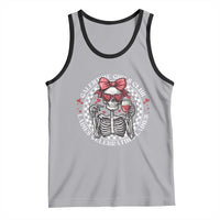 Funny Galentine's Day Tank Top Galentine Girls Club Ladies Celebrating Ladies Skeleton