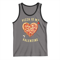 Funny Pizza Is My Valentine Tank Top Valentine's Day Heart Pepperoni Slice